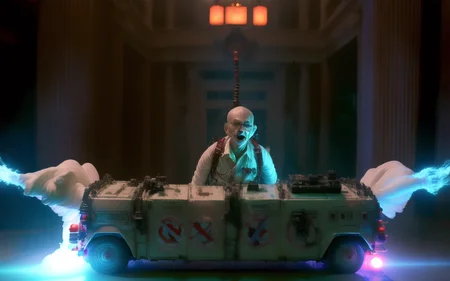 the spirit of gandhi getting sucked in the ghostbusters ghost trap lol