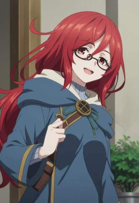 score_9, score_8_up, score_7_up, source_anime,
BREAK
1girl, solo, anime screencap, anime coloring,
<lora:shiSophiaV1:0.9>,
shitaliablack, long hair, red eyes, hair between eyes, red hair,
pale skin, semi-rimless eyewear, glasses
blue robe, blue cloak, blue hood, long sleeves,
looking at viewer, smile, open mouth,
