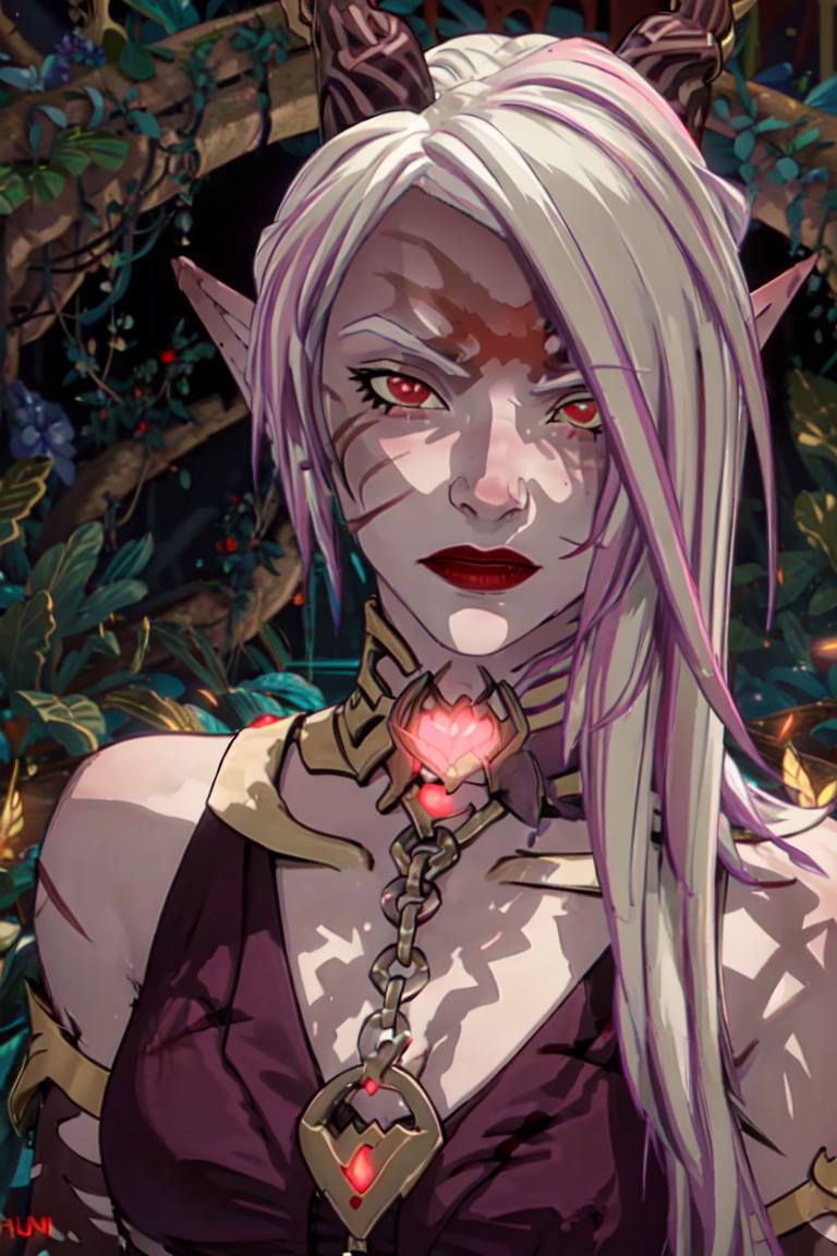 (Bloodmoon Huntress:1.5), (realistic:1.2), (masterpiece:1.2), (full-body-shot:1),(Cowboy-shot:1.2), dark romantic lighting, (highly detailed:1.2), (detailed face:1.2), (gradients), colorful, detailed eyes, (natural lighting:1.2), solo, <lora:add_detail:0.3> <lora:DragonPrince_BloodmoonHuntress-10:0.8> <lora:BeautifulEyes:0.3>