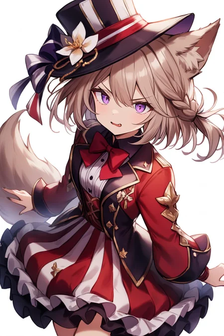 <lora:liberte:0.7>,liberte,1girl,solo,white background,simple background,wolf ears,hat,, masterpiece, best quality, very aesthetic, absurdres