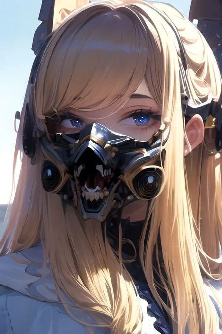 solo, 1girl, solo_focus, (((masterpiece))), ((best quality)), ((ultra-detailed)), ((too_many)):16, high resolution, absurdres, highres, ultra-detailed 8k unity wallpaper,
Ghost mask ,Girl, skull mask,