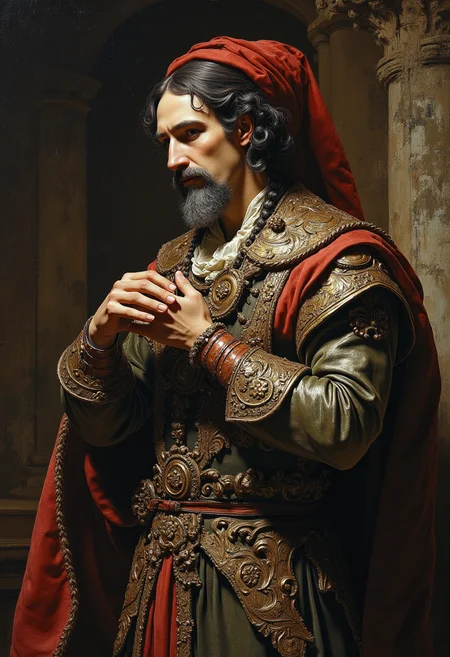 A masterpiece of fantasy style created by the collaboration of Rembrandt van Rijn and Jean-Léon Gérôme. HD32K, hyperdetailed, best quality, aidmaMJ6.1.