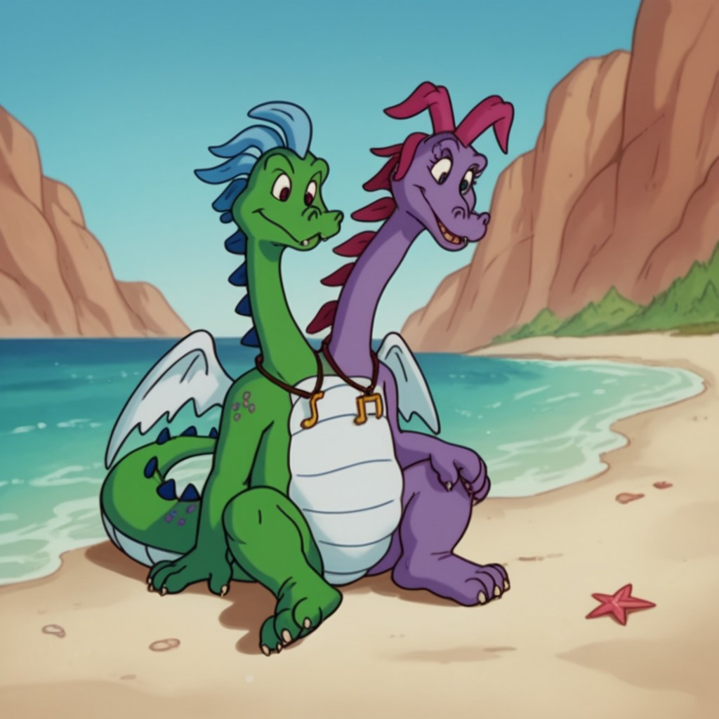 score_9, score_8_up, score_7_up, score_6_up, score_5_up, score_4_up, source_furry, zak&wheeziedt, semi-anthro, dragon, wings, jewelry, necklace, sitting, on beach,