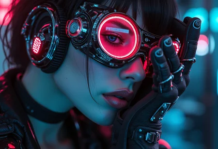A masterpiece of (cyberpunk angle) style.,aidmaMJ6.1,HD32K,hyperdetailed,best quality,