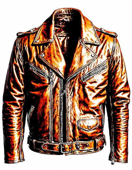 a vintage Leather jacket, <lora:unworn_clothingno_peopleno_characters:1>,white background,