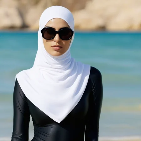UHD, 4k, ultra detailed, cinematic, a photograph of <lora:hijab:1>
Cinematic Film Style
a woman with sunglasses is wearing a balenciaga fashion burkini hijab swimming suit is posing on beach Hijab style, epic, beautiful lighting, inpsiring