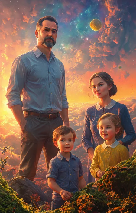 masterpiece,best quality,<lora:tbh8-sdxl:0.9>,illustration, portrait of family