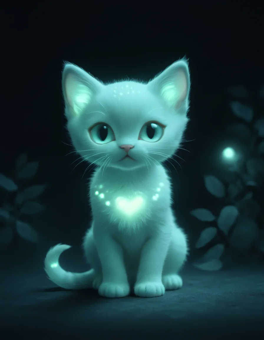 <lora:020_nvcmsdx_1:1>  cute kitten nvcmsdx ghostly glow