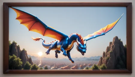 score_9, score_8_up, score_7_up, masterpiece, hires, unreal, mq_blend, colorful painting on the wall, chinese dragon, abstract art, street art, fantasy, 1girl riding chinese dragon, on the back, flying