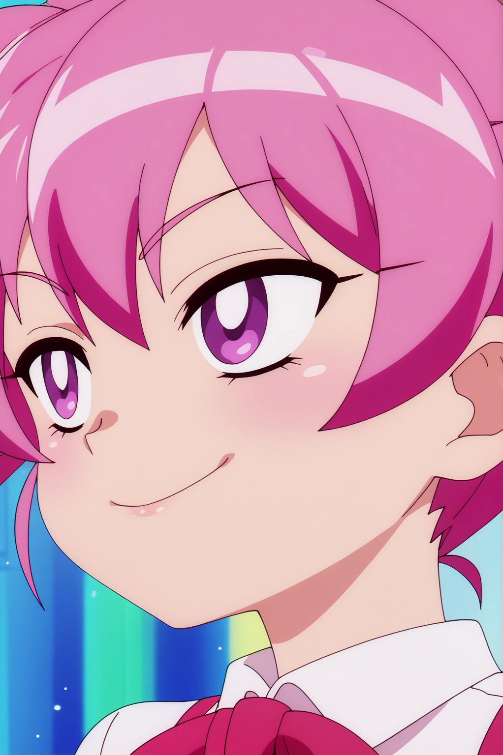 anime screencap, consistent background,   Nikorara, upper body, light smile <lora:Onimai-Nikorara-PDXL:0.8>