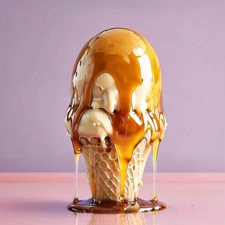 icecream covered in honey  <lora:HoneyXL11:1>