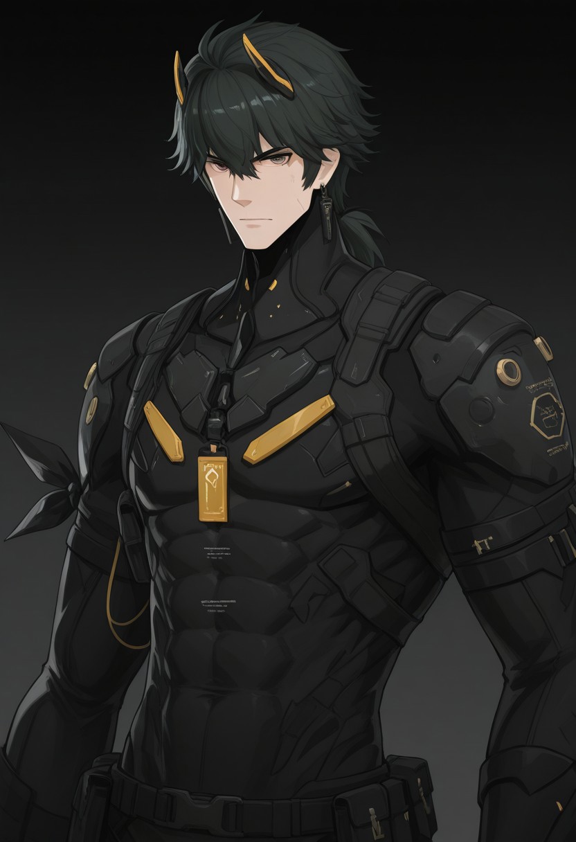 punishinggrayraven, 1boy, solo,