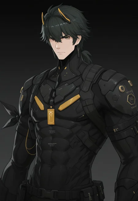 punishinggrayraven, 1boy, solo,