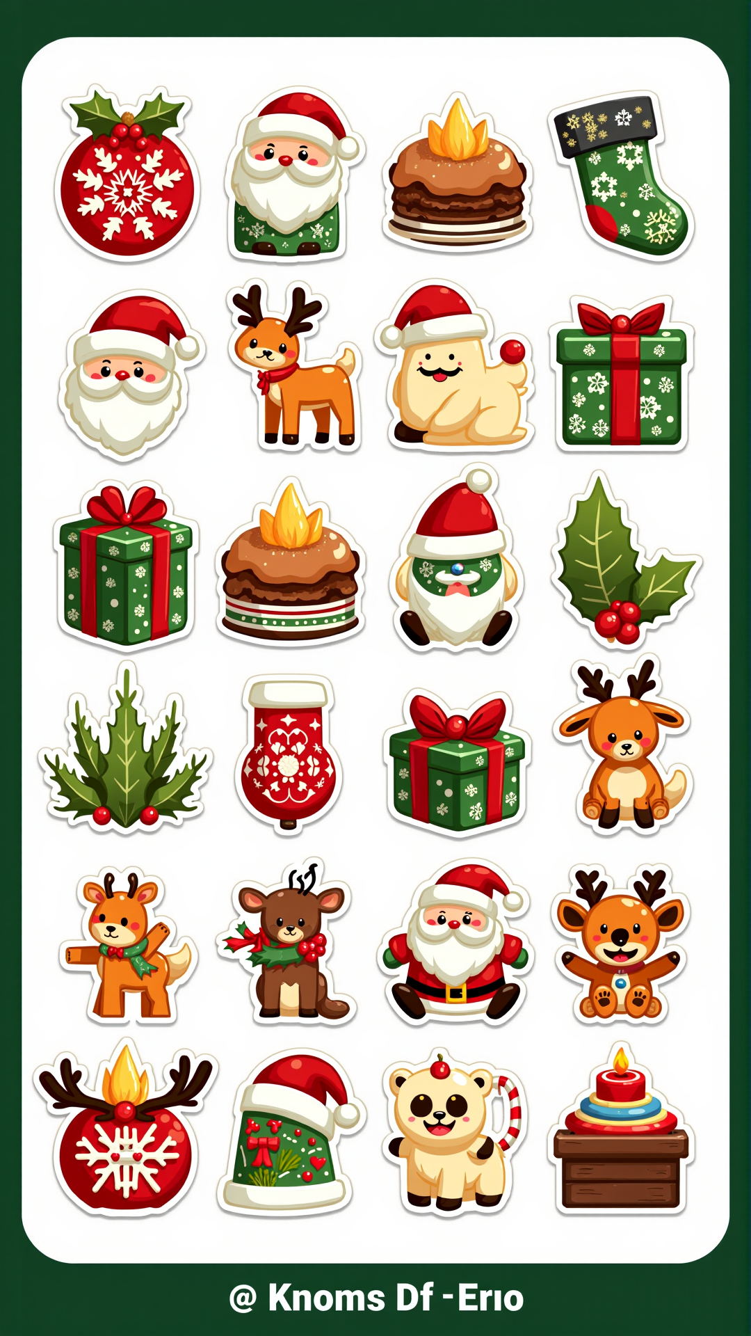 sticker sheet christmas-themed graphic of a Shinto
<lora:ChristmasIconsFlux:0.9>