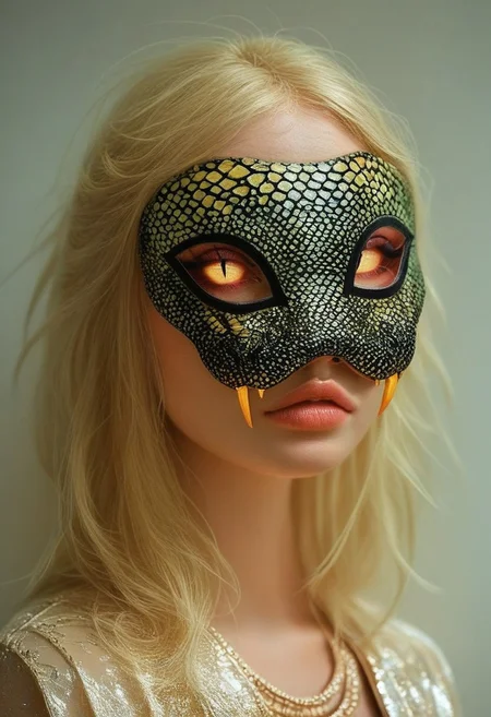 score_9, score_8_up, score_7_up, rating_safe, concept art, semi-realistic, 1girl, solo.
Young beautiful face, fit body, 
SnakeMask, Snake Eye mask.