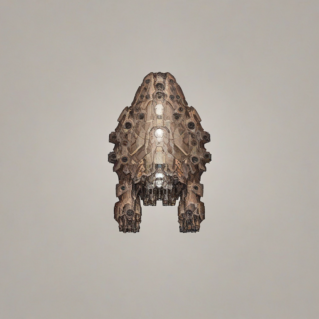 <lora:Starsector_Ship_Pony_LORA:1>, simple background, spaceship, lowtech, capital