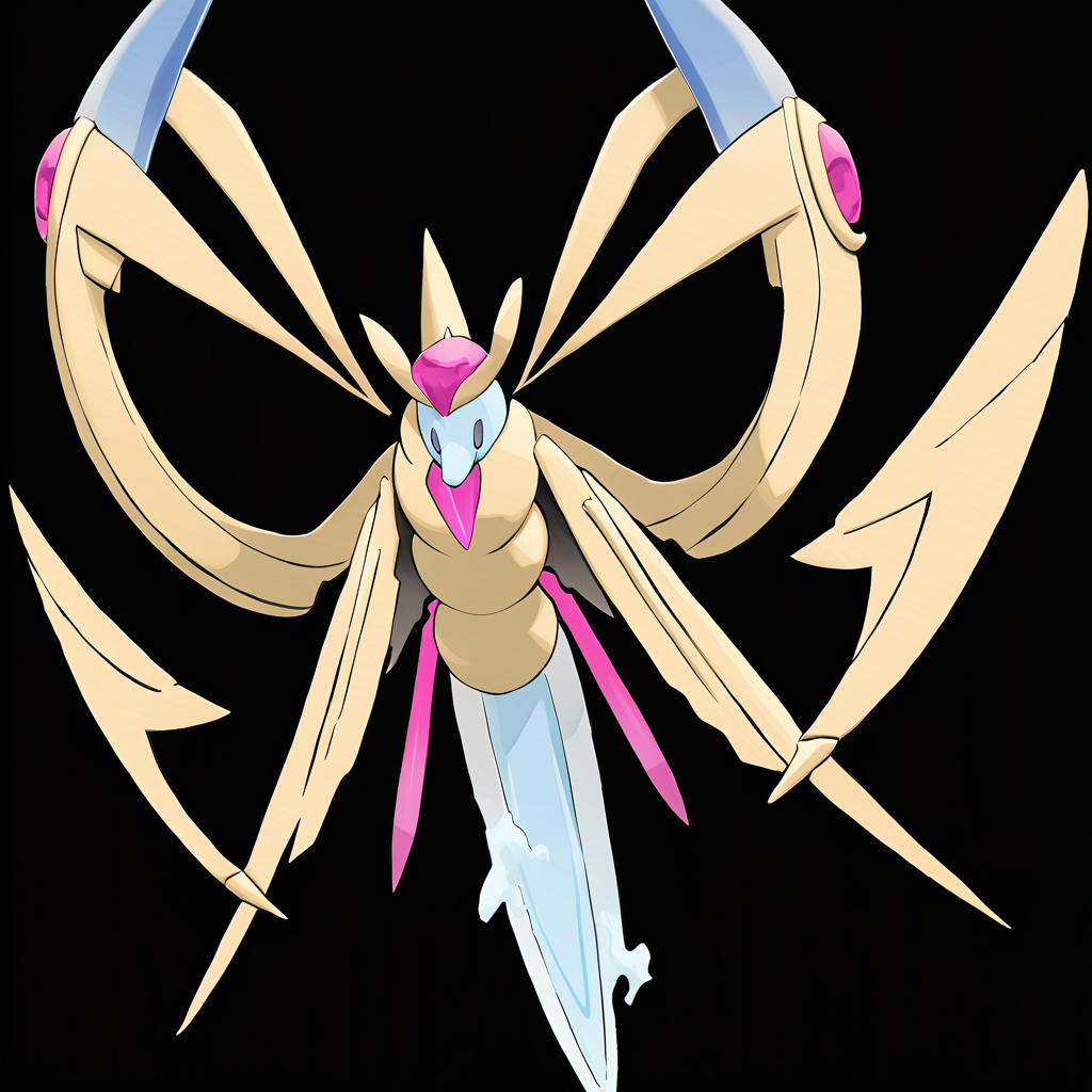 <lora:pokemon_pony_xl:1>, watercolor creature art like pokemon, Type: Grass, Type: Water, Egg Group: Flying, is a pokemon creature that Its wings are lined with White veins that pulse with energy during flight creating a mesmerizing Poison trail,It has a Gold halo that appears when it's in deep Flying thought a manifestation of its concentration,Its hind limbs contain pockets of Steel gas, enabling brief bouts of flight,Its eyes flash with Fuchsia sparks when it encounters a rival a warning signal before engaging in combat,Its claws secrete a Ice substance that can corrode metal upon contact score_9, score_8_up, score_7_up, score_6_up, score_5_up, score_4_up.  Simple black background, (Masterpiece:1.3) (best quality:1.2) (high quality:1.1)