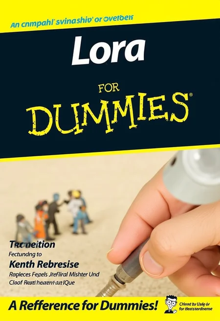 LoRA FOR DUMMIES BOOK COVER,TEXT ON TOP THAT SAYS "A COMPLETE GUIDE FOR DUMMIES",DUMMIES LOGO ON BOTTOM,TEXT ON BOTTOM THAT SAYS "A REFERENCE FOR CIVITAI",<lora:For Dummies Book Cover - FluxV1:1>