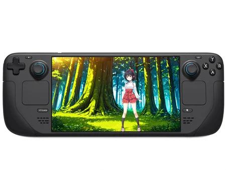 masterpiece, best quality,
 <lora:steamdeck.sdxl.v2:0.35> steamdeck, (fontalsteam ), white steambackground
 <lora:divinemikokoyori.sdxl.v1:0.9> divinemikokoyori, forest, tree, worried, full body, gameplay,