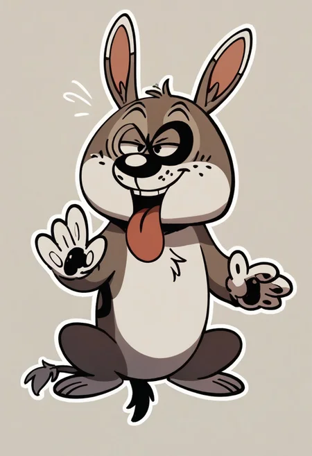 (score_9 | score_8_up | score_7_up) ((masterpiece:1))(best quality,very high quality,ultra detailed:1.2) (2D,cartoon style,anime style)(Smooth:2)(clean blurring) (four fingers on each hand,one thumb on each hand:1), solo, charles, dog, black spot on left eye, white fur, paw, dog paws, donkey dog hybrid, Full Donkey, half donkey, donkey head, donkey ears, donkey tail,
