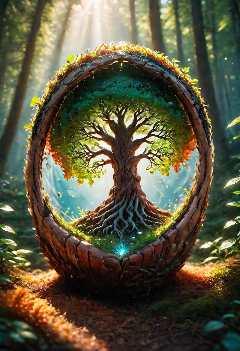 onoff, a photo of a (beautiful:1.2) Yggdrasil, colorful, glowing, ultra detailed, well defined bark and leaves masterpiece <lora:onoff4:1>
