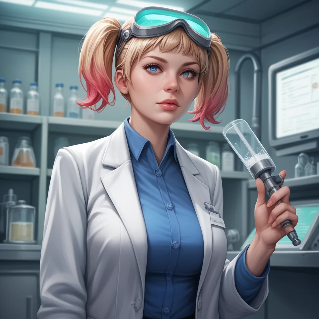 uncensored, score_9, score_8_up, score_7_up, score_6_up, score_5_up, score_4_up, 1girl, large breasts, a woman working in a modern laboratory, surrounded by scientific equipment, wearing a lab coat and safety goggles, business suit, focused on her research, bright and clean environment, high detail, cinematic lighting, digital painting, by Artgerm and James Gurney, 4k resolution, masterpiece,
<lora:StellaComposite_NotARealPerson_v2.0_PDXL:0.8> stellacomposite, realistic, lips, multicolored hair, short twintails hair style, Blue colored eyes,,