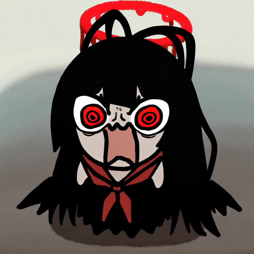 1girl, tsurugi \(blue archive\), chibi, horror, terrifying, open mouth, angry, solo, full body, best quality, amazing quality, best finished, <lora:gwezuna:1>