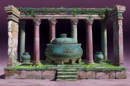 highly insanely detailed, masterpiece, top quality, best quality, highres, 4k, 8k, RAW photo, (very aesthetic, beautiful and aesthetic),
Ancient Roman Interior Design,RomInt,ancient_roman_kitchen,terra_cotta_stove,spice_jars,peristyle_garden,lush_garden,Peristyle,intimate_space,
<lora:RomanInterior-10:0.3>,
(1girl:1.3),
1other,
,
short hair with long locks,swept bangs,parted bangs,feathered haircutfeathered haircut,
,
(pure magenta background,transparent background:1.2),
,âââ