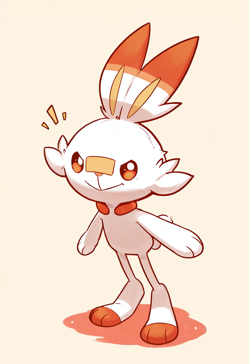 masterpiece, best quality, no humans,   zzScorbunny,  ,<lora:ScorbunnyPokedex_IXL:1.0>,