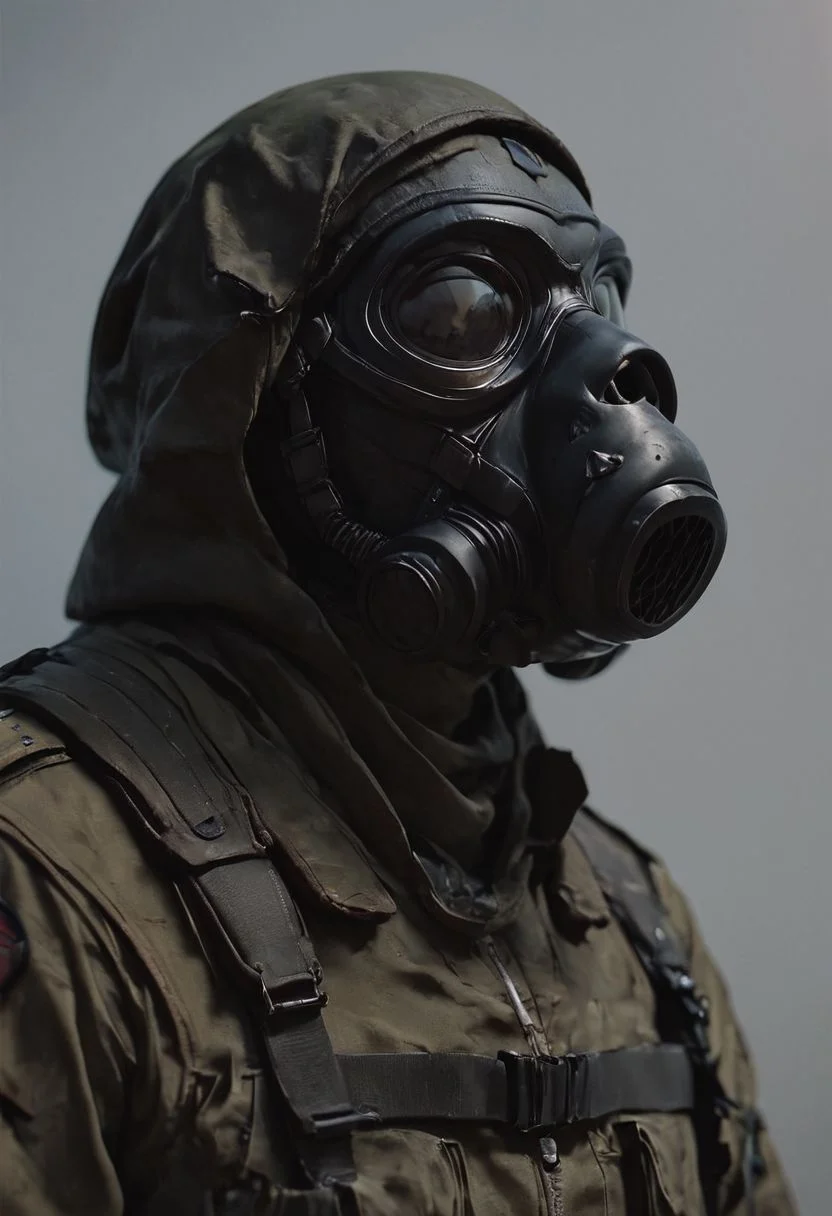 score_9, score_8_up, score_8_up, Soldier, Gas mask, grimdark,