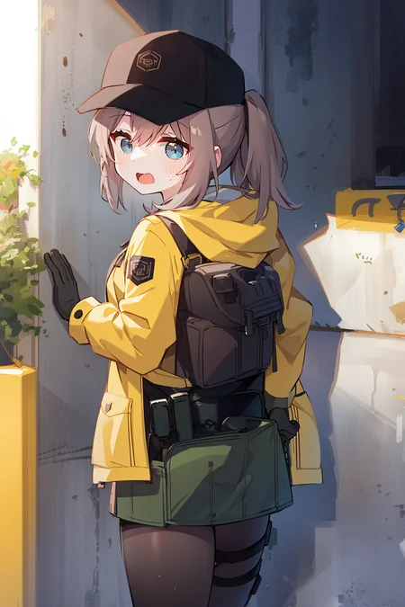 1girl,unparalleled masterpiece, mature female, ((thick thighs, huge chest, mature, adult))

girls'_frontline, dima_(girls'_frontline), aningay, 1girl, baseball_cap, black_headwear, blue_eyes, blush, brown_hair, cropped_legs, gloves, green_gloves, green_shirt, green_skirt, grey_pantyhose, hair_between_eyes, hat, jacket, long_hair, long_sleeves, looking_at_viewer, looking_back, open_mouth, pantyhose, shirt, skindentation, skirt, solo, sweat, yellow_jacket

 <lora:dimaGirlsFrontline_10:0.6>