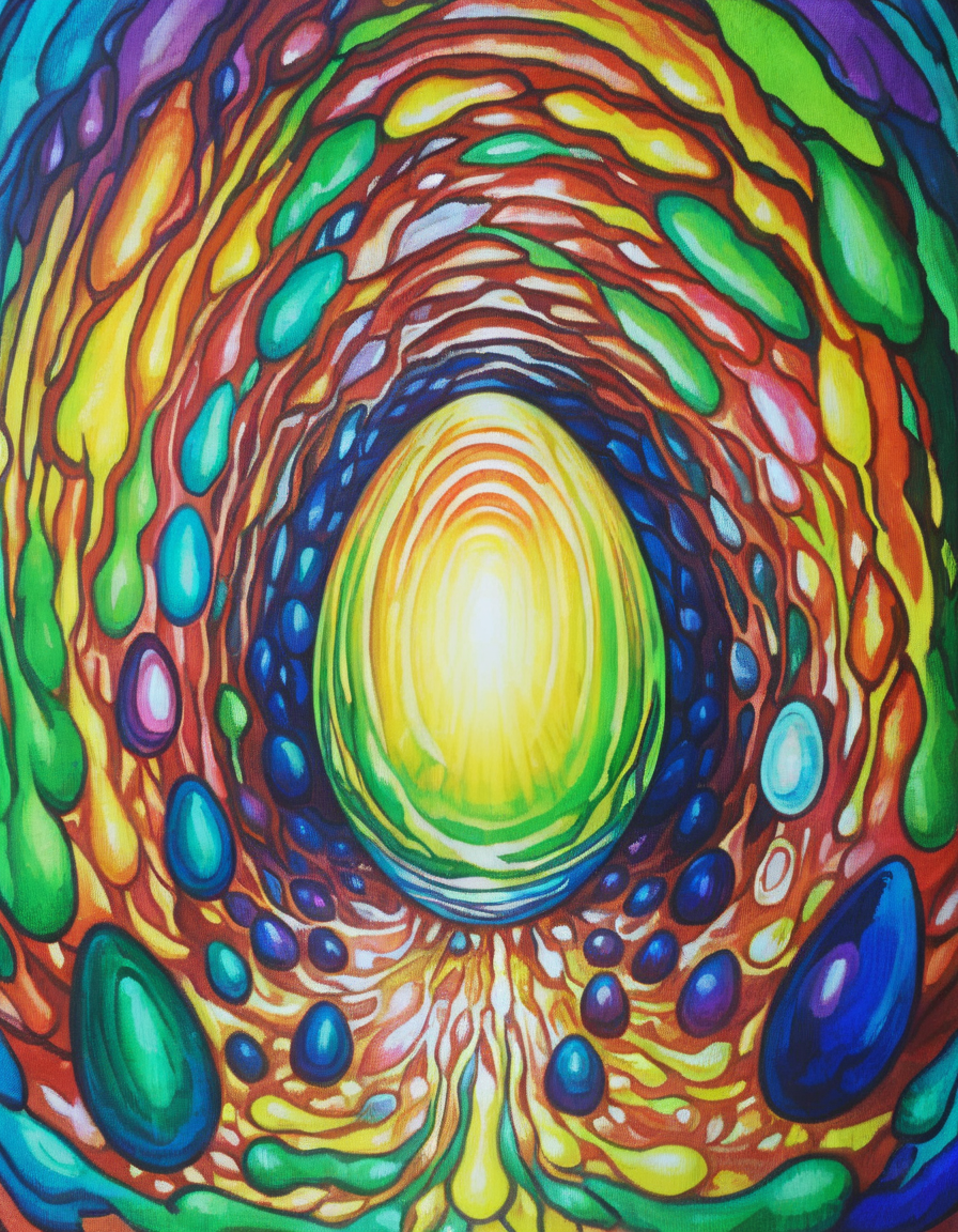 <lora:amsa:0.8>amsa, liquid rainbow crystal egg chasm