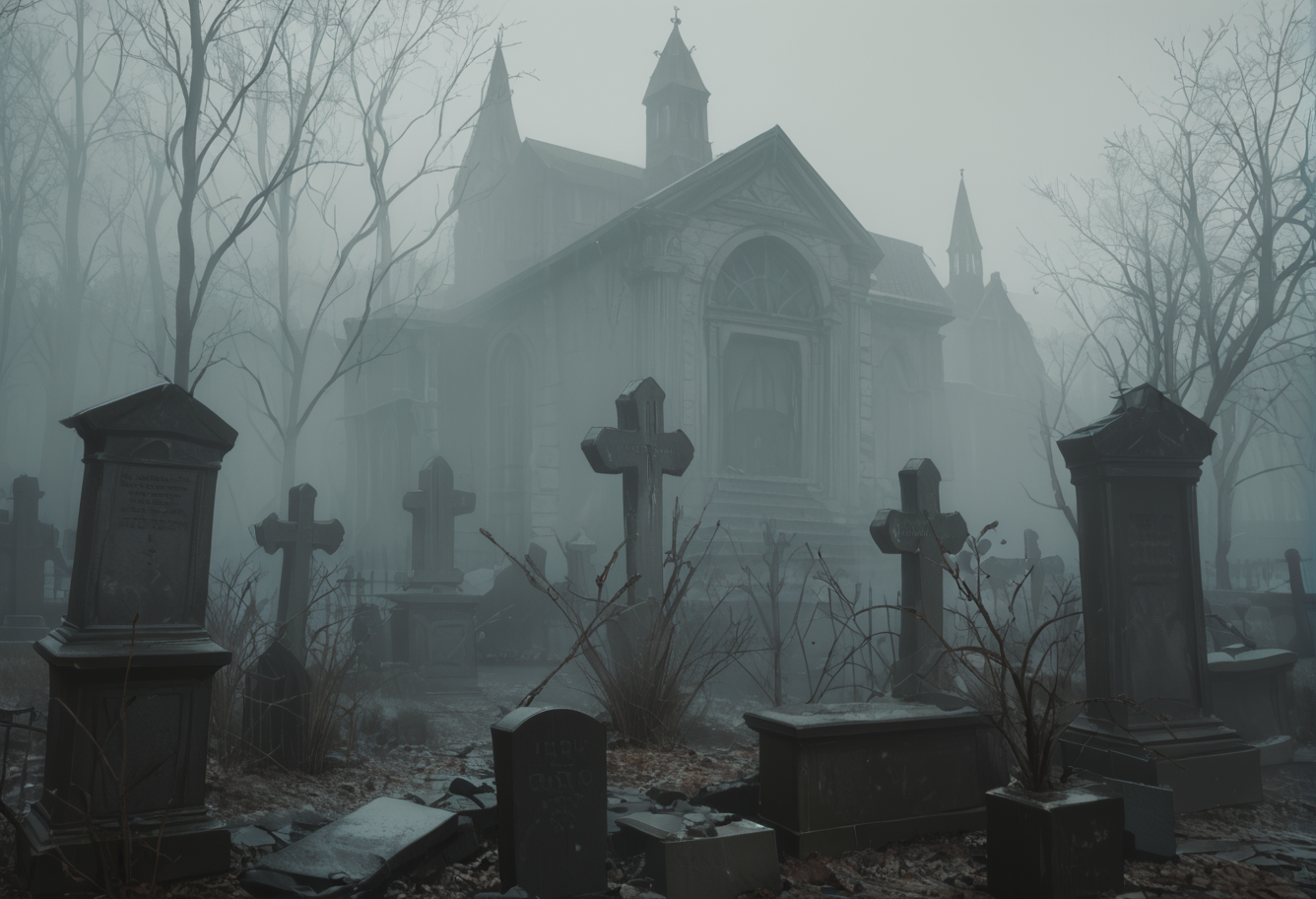 ,ruanyi1439,tombstone,fog,<lora:1439 cemetery_v1_pony:1>, score_9,score_8_up,score_7_up,,8k,solo,,