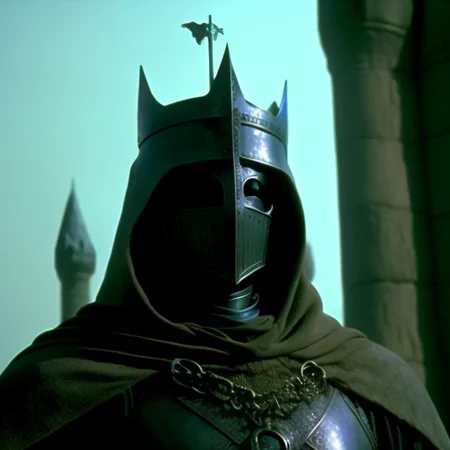 a castle in the distance 80s darksoul style