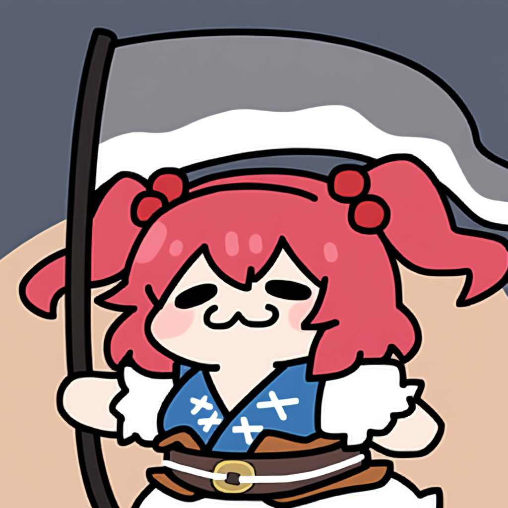 masterpiece,best quality,solo,
yuridori,chibi,:3,<lora:yuridori_noob1:0.8>,<lora:Oldstore_noob_4:0.5>,
1girl, onozuka komachi,