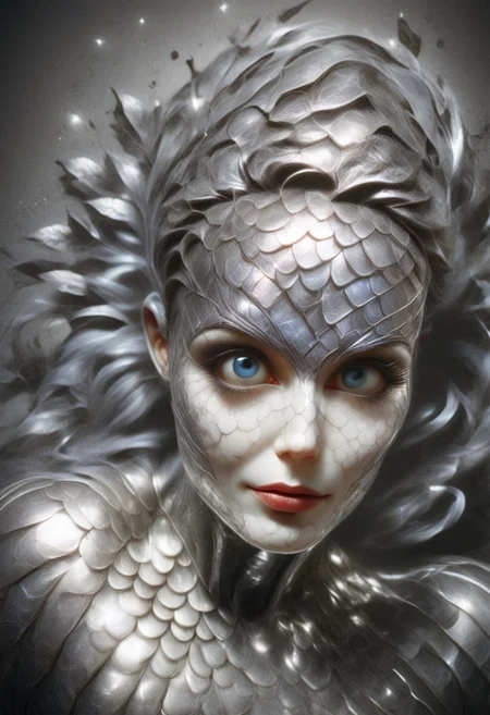 scaleboundsdxl, (scales:2), Jed-mrbl, score_9, score_8_up, score_7_up, score_6_up, score_5_up, score_4_up, rating_safe, c4lyx, highly detailed, complex composition, Gwen Stacy, dynamic lighting, intricate textures, high-contrast lighting, whimsical and modern aesthetic, spider-gwen suit, bokeh, cityscape, neon lights, flexible anatomy, head tilt, light smile, 28 years old, red knee boots.