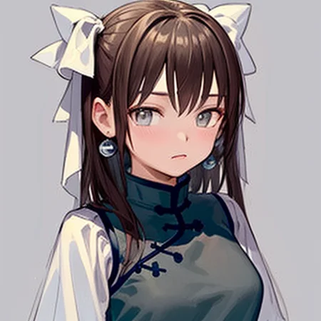 masterpiece, best quality, 1girl, brown hair, grey eyes, yaozhi\(fkey\), yaozhi\(china_cloth\) , <lora:yaozhi_anm_v15:0.8>,