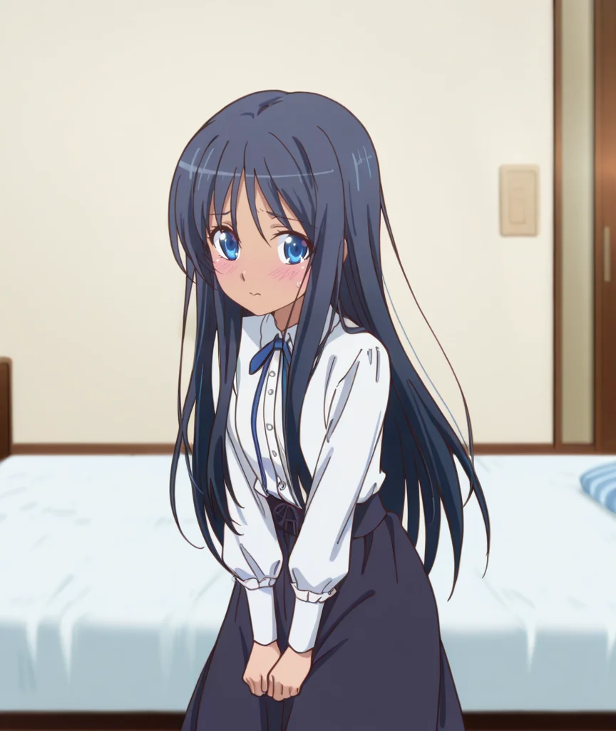1girl,
BREAK solo,
BREAK closed mouth,looking_at_viewer,
BREAK cowboy_shot,
BREAK
on bed BREAK
BREAK
BREAK
BREAK
BREAK anime coloring,
BREAK shy,embarrassed,<lora:tenshi_no_3p!:1>,aigae yuzuha,