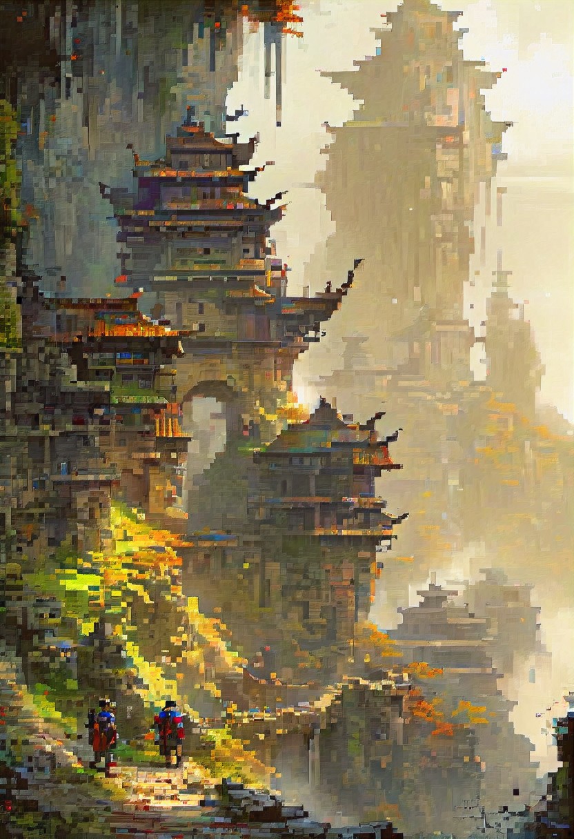 fantasy illustration by John Howe, Akira Toriyama, hyperdetailed, hyper quality, artstation winning award, bright highlights, deep shadows