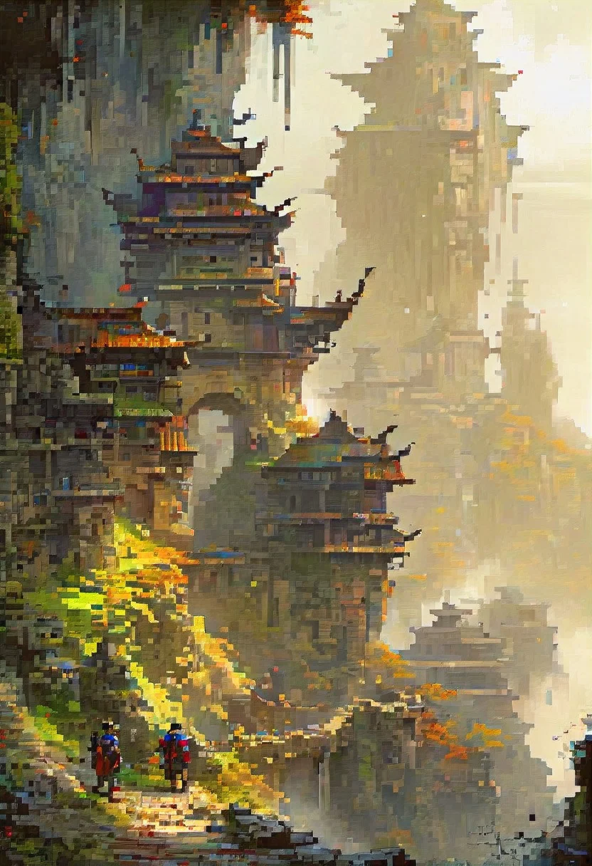 fantasy illustration by John Howe, Akira Toriyama, hyperdetailed, hyper quality, artstation winning award, bright highlights, deep shadows