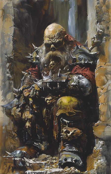 masterpiece,best quality,<lora:tbh233-sdxl:0.9>,illustration,style of Simon Bisley portrait of family