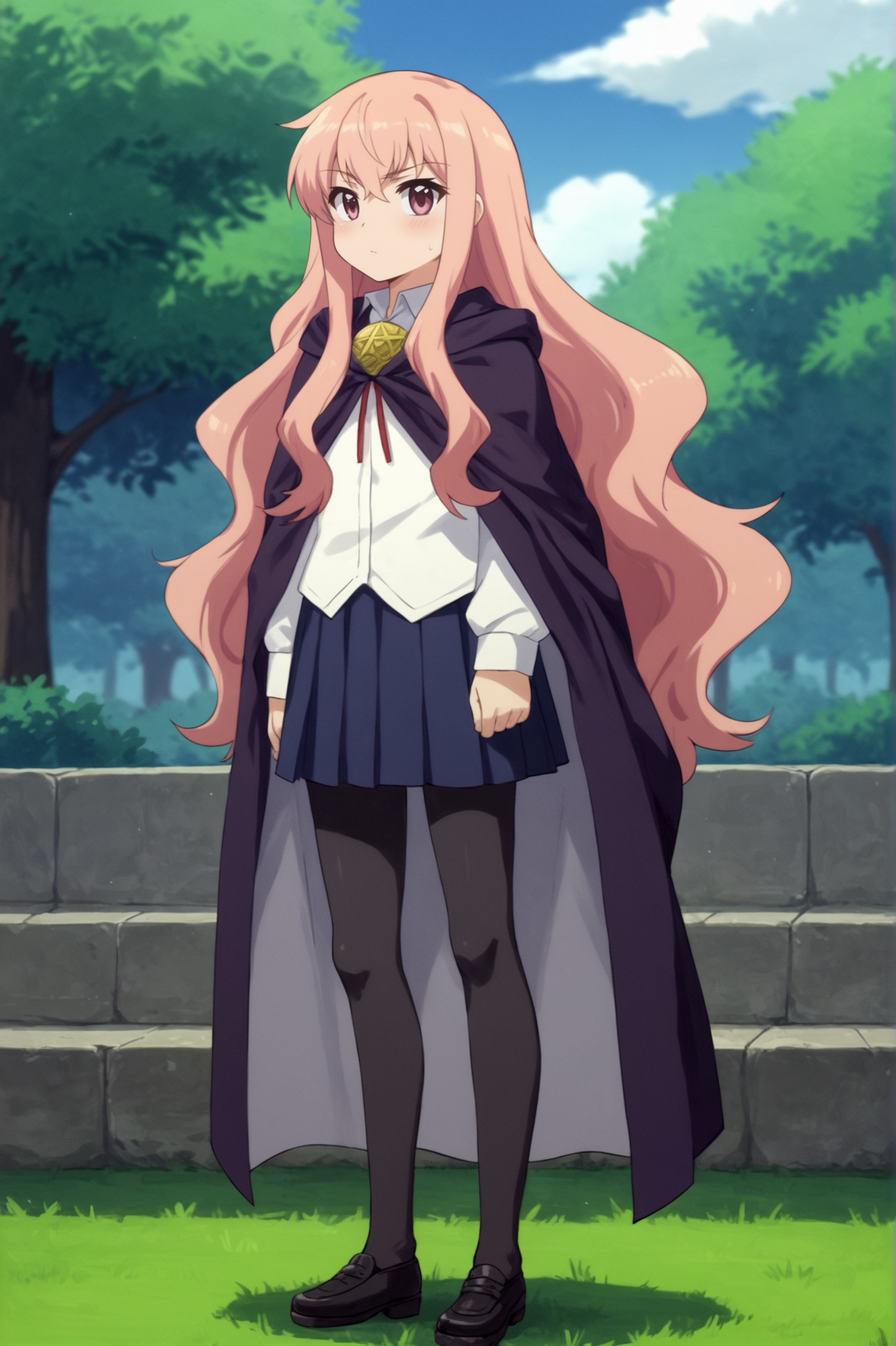 <lora:Louise:0.7>  rating_all, score_10, score_8_up, score_7_up,  Louise, looking at viewer, full body, outdoor <lora:sdxl_lightning_4step_lora:1.0>