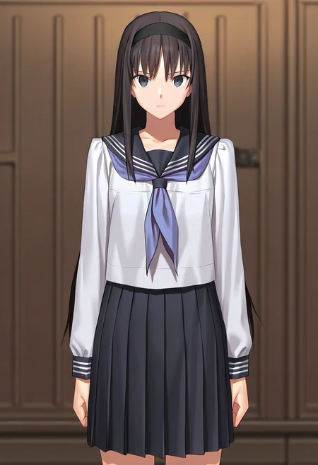 1girl, toono akiha, akiha1, sensitive, cowboy shot, school uniform, looking at viewer, masterpiece, best quality, 8k, absurdres, very aesthetic,
<lora:toono_akiha:0.8>