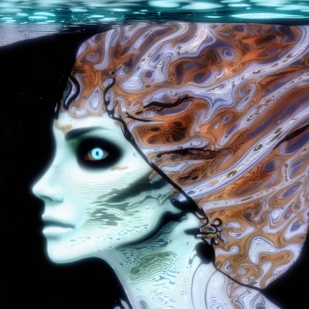 <lora:CorruptedOutputXL:1>, CorruptedOutputXL, a woman far below the ocean on the deep dark seabed