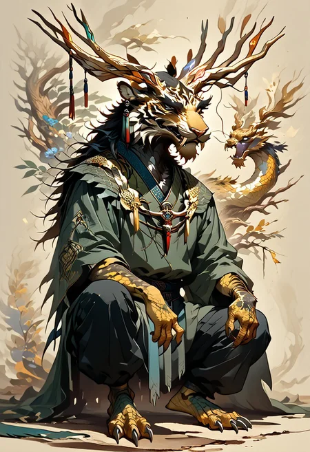 solo, Xerneas, sinozick style, full body, alien humanoid, qinglong, dragon, tiger, peregrine falcon, amazigh tattoo, berber tattoo, moose, man, longxiang style, m0nst3r, tig, chinese dragon, long muzzle, big fangs, orange and black fur, green scales, jade patterened scales, scaly arms, male_tiger, emerald tree boa, anthro, furry male, BREAK,
old apartment