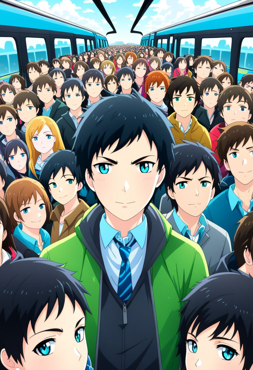 Portraits, Intercity Bus, Crowd, Sweetdrop, Looking at viewer