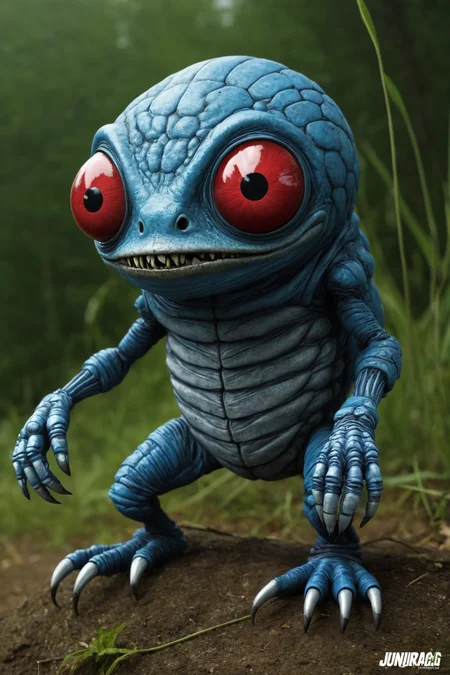 cute creature by David Finch, by Simon Stålenhag, by Junji Ito