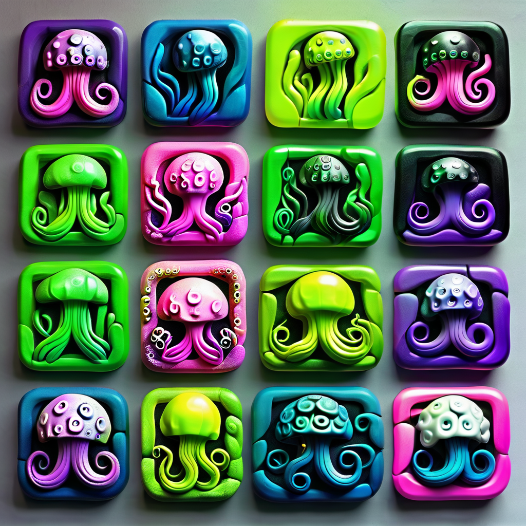 <lora:artfullyTILED_SDXL_V2:0.9>,color palette,lime,neon pink,purple,cobalt,lemon, octopus