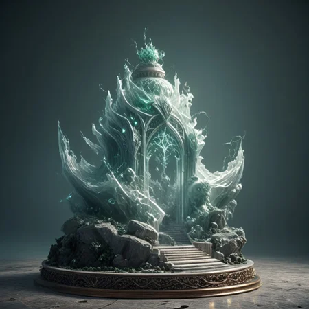 8k,hi res,(surreal,score_9, score_8_up, score_7_up, score_6_up),realistic analog photo, award winning photo,magnificent, celestial, ethereal, painterly, epic, majestic, magical, fantasy art ,((glowing runes:1.5),((The Elven style:1.7)),((Elven Tower:1.3)),(against the background of fabulous nature:1.5),((fabulous nature:1.7)),((Elven tower, stands against the backdrop of mountains)),(((a tall green transparent jade fairy-tale elven tower decorated with mythical golden statues and shining with magical light, where magical runes seem to be perfectly intertwined with the archetecture of the tower:1.7))), where the natural elements are rampant (((the power of the storm, the power of lightning, the power of fire))), where natural elements run amok (((the power of the storm))),(((the power of lightning))),(((the power of fire))) ((beautiful ancient fairy garden of emerald jade runestones:1.5)),(realistic detailed background),<lora:Tangbohu Detail Tweaker:-0.1>,<<lora:Awfully_Stylish_v15.2:1>,<lora:glowneon_xl_v1:0.75> glowneon,STX&ChrisHrrFrstF, <lora:Tempest_Magic_-_XL_Grimoire:1>, tempestmagic