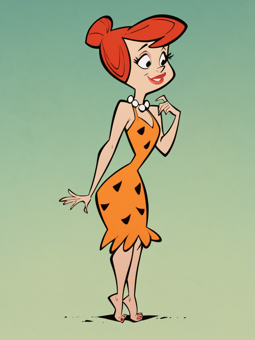 score_9, score_8_up, score_7_up, score_6_up,  <lora:fl1ntsXLP:1> fl1nts, barefoot, 1girl, red hair, dress